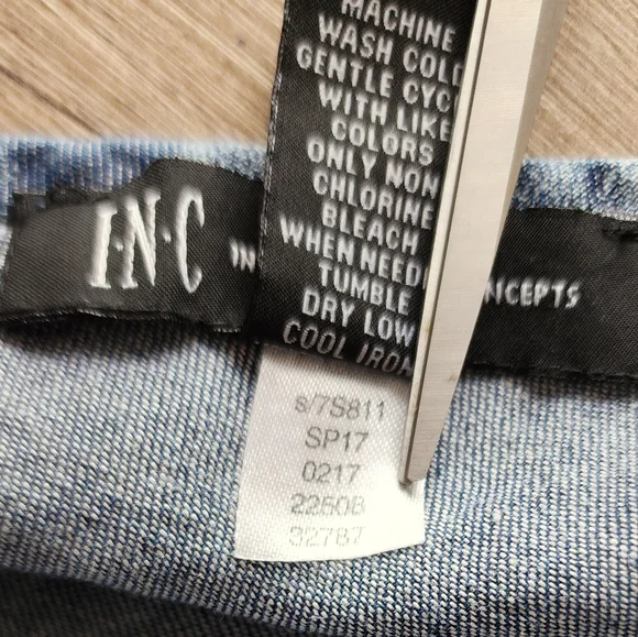 INC International Concepts Linen Blend Asymmetrical Tank Top XL - Picture 4 of 5